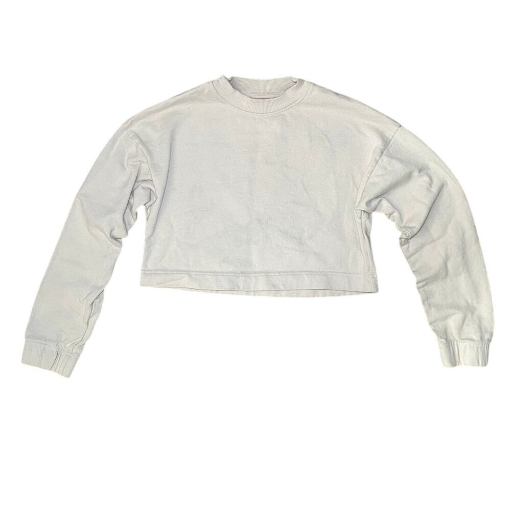 zara basic cropped crewneck sweater - Size XS
